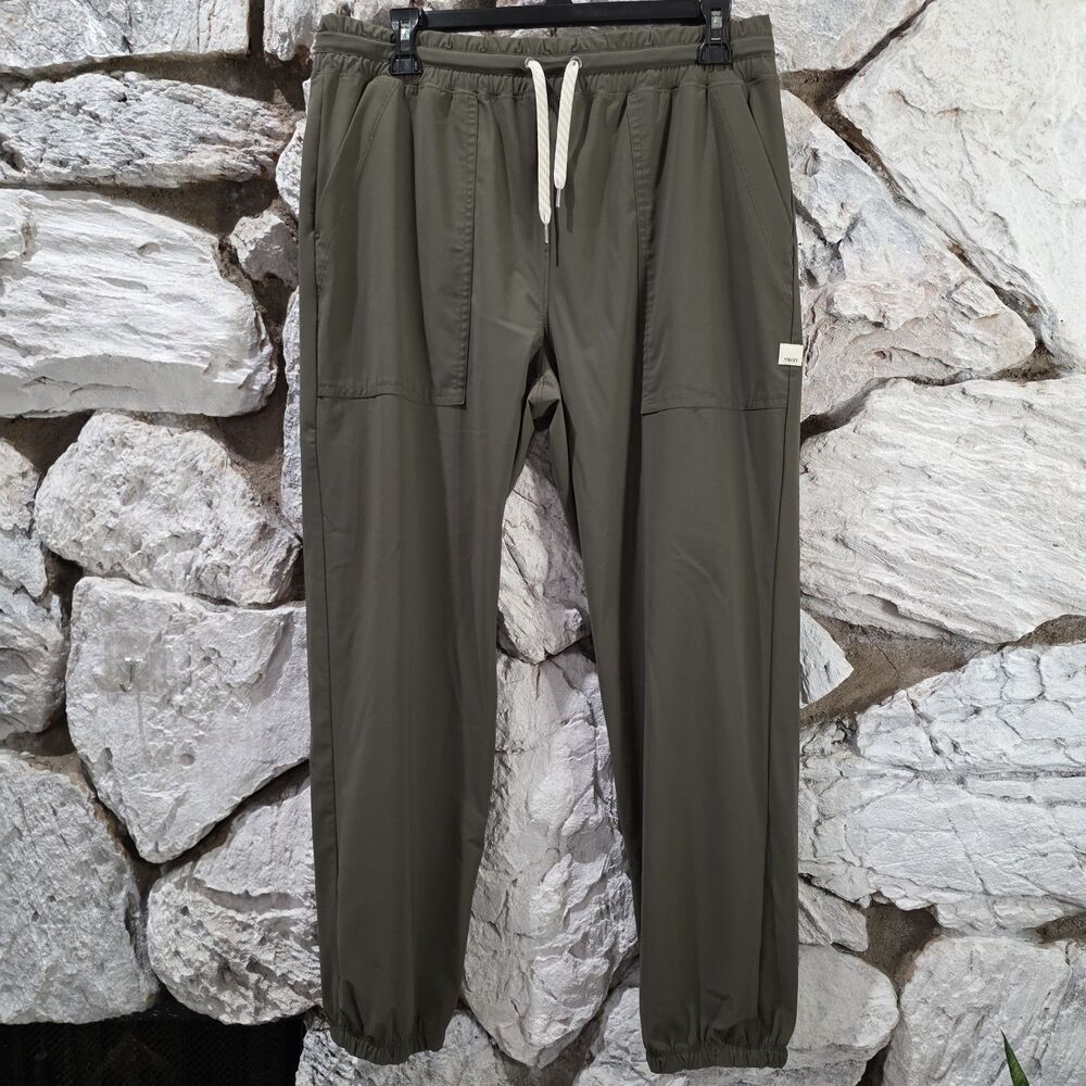 Vuori Miles Jogger Olive Green Women's Athletic Travel Pants Large